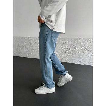 Τζιν παντελόνια, Πλυμένα, Ευθεία γραμμή, Χαλαρή εφαρμογή, Με επένδυση φλίς