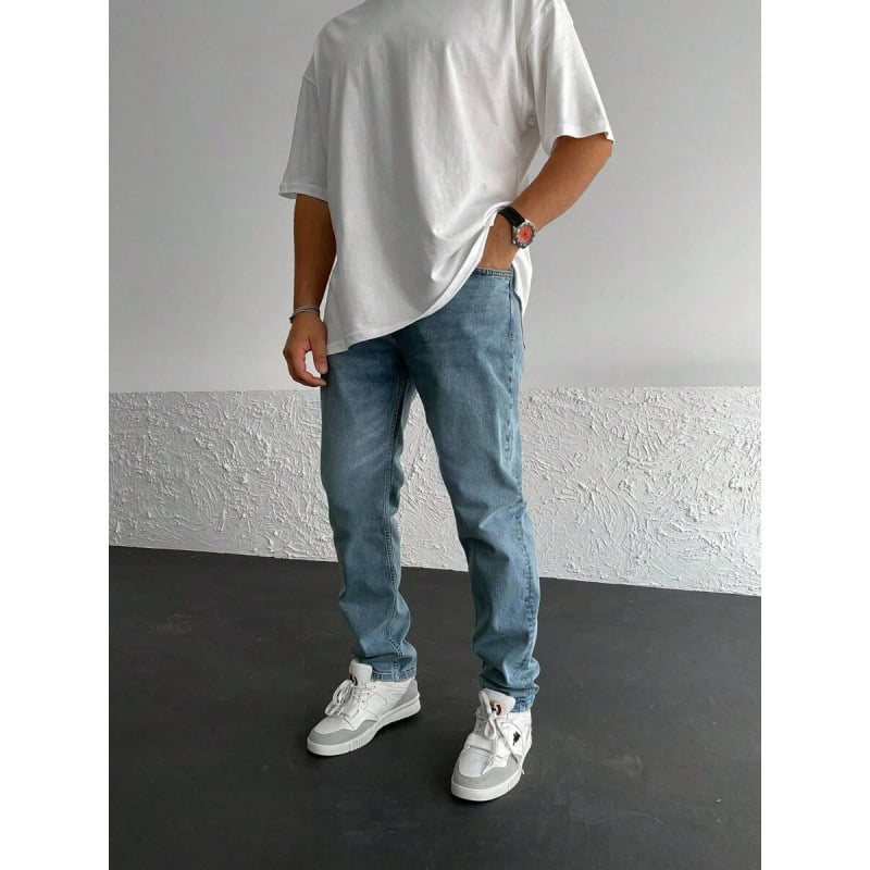 Τζιν παντελόνια, Πλυμένα, Ευθεία γραμμή, Χαλαρή εφαρμογή, Με επένδυση φλίς