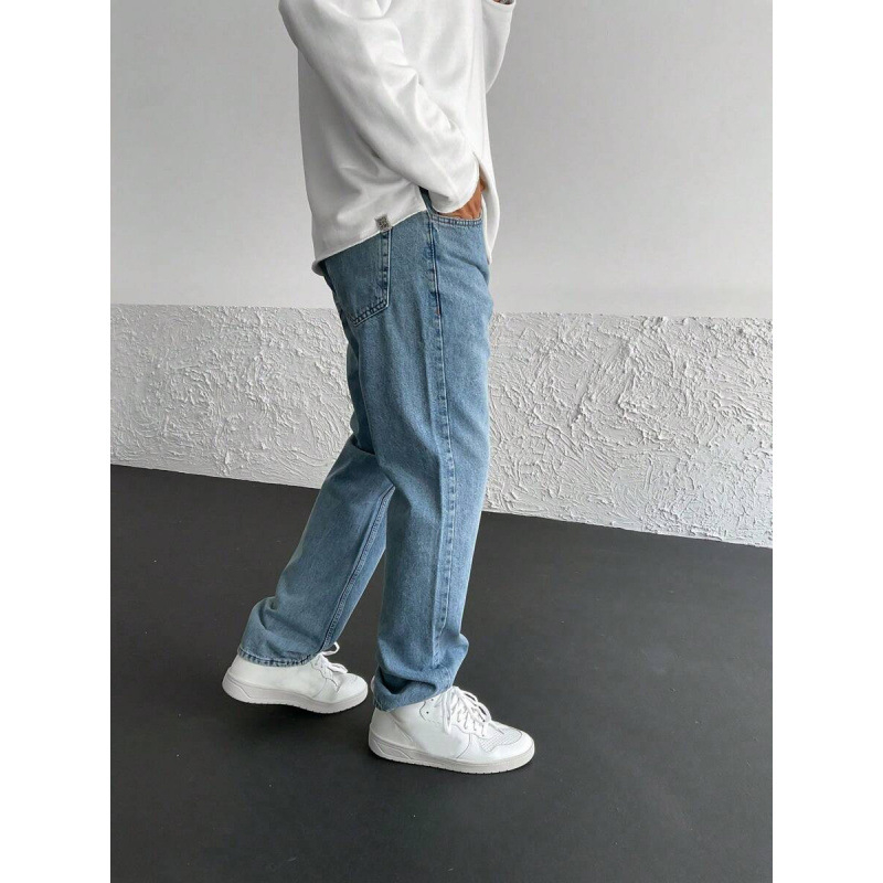 Τζιν παντελόνια, Πλυμένα, Ευθεία γραμμή, Χαλαρή εφαρμογή, Με επένδυση φλίς