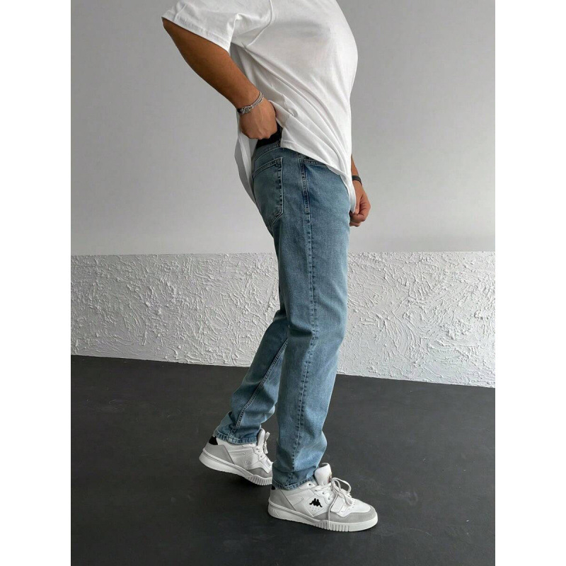 Τζιν παντελόνια, Πλυμένα, Ευθεία γραμμή, Χαλαρή εφαρμογή, Με επένδυση φλίς