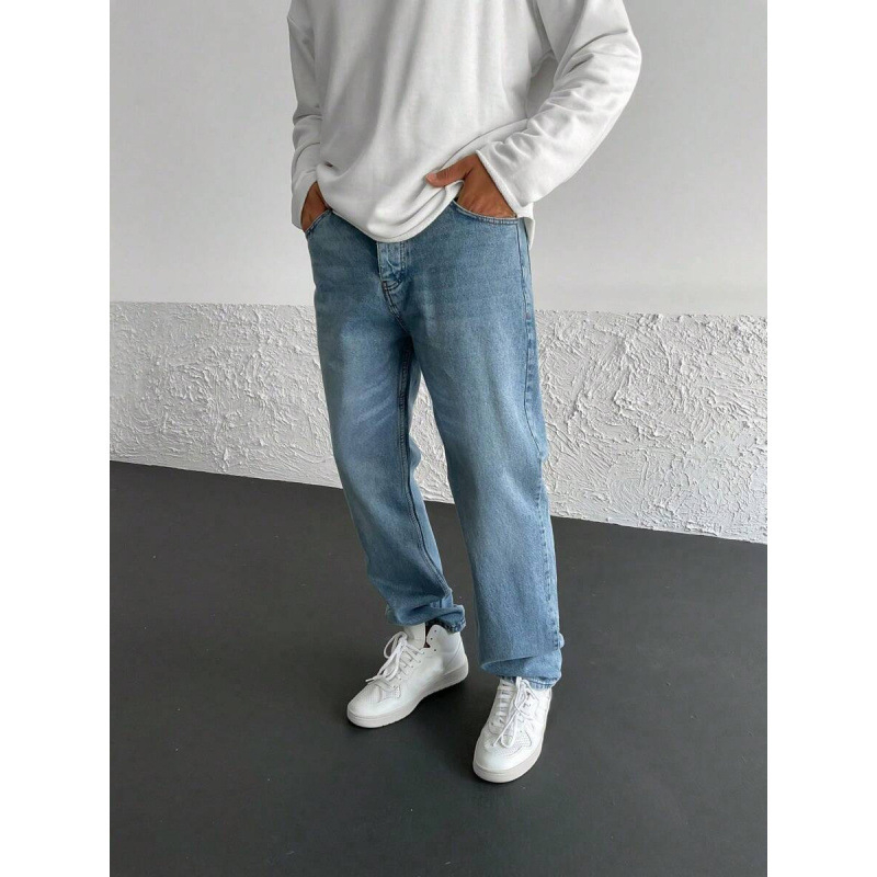 Τζιν παντελόνια, Πλυμένα, Ευθεία γραμμή, Χαλαρή εφαρμογή, Με επένδυση φλίς