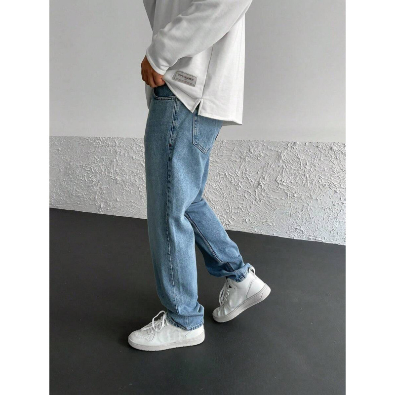 Τζιν παντελόνια, Πλυμένα, Ευθεία γραμμή, Χαλαρή εφαρμογή, Με επένδυση φλίς