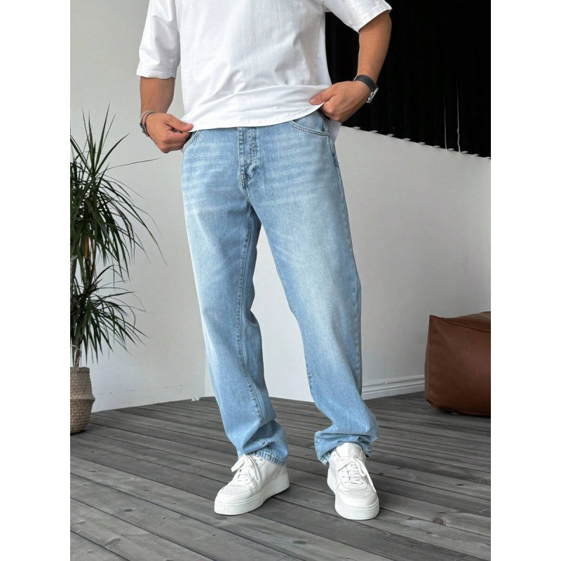 Τζιν παντελόνια, Πλυμένα, Ευθεία γραμμή, Χαλαρή εφαρμογή, Με επένδυση φλίς