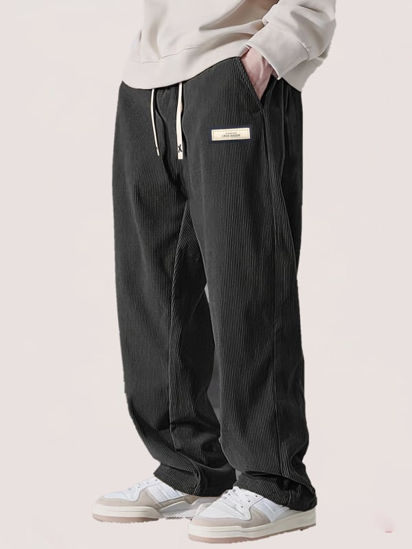 Ανδρικά τζιν με ίσια γραμμή από ντενίμ, ίνες μπαμπού, ελαστική μέση, χωρίς τσαλάκωμα