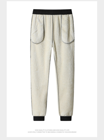 Παντελόνι cargo σε κορεατικό στυλ, ίσια γραμμή, εξτρά παχύ, 95% βαμβάκι