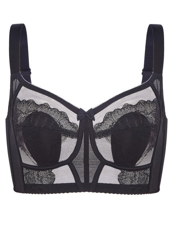 Krūšturis ar ultra plāniem formētajiem kausiem, bezšuvju push-up, lielām krūtīm, neilona audums, fiksētas dubultās siksnas