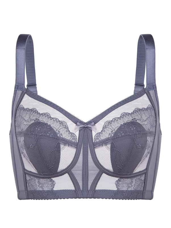 Krūšturis ar ultra plāniem formētajiem kausiem, bezšuvju push-up, lielām krūtīm, neilona audums, fiksētas dubultās siksnas