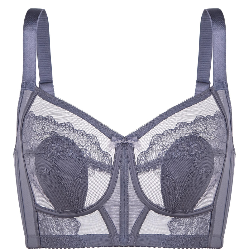 Krūšturis ar ultra plāniem formētajiem kausiem, bezšuvju push-up, lielām krūtīm, neilona audums, fiksētas dubultās siksnas