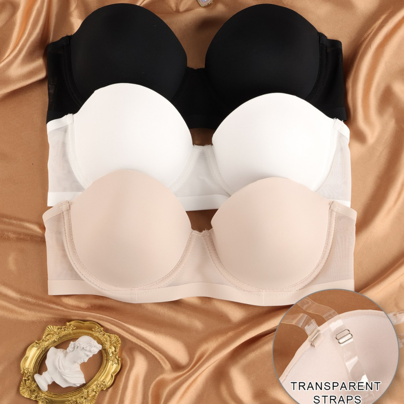 Σουτιέν με πλήρες κάλυμμα, αναπνέον νάιλον, αφαιρούμενες διπλές τιράντες, λεπτά διαμορφωμένα κύπελλα, πίσω κλείσιμο με τέσσερις σειρές