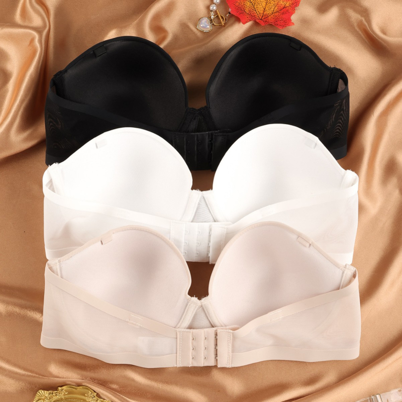 Σουτιέν με πλήρες κάλυμμα, αναπνέον νάιλον, αφαιρούμενες διπλές τιράντες, λεπτά διαμορφωμένα κύπελλα, πίσω κλείσιμο με τέσσερις σειρές
