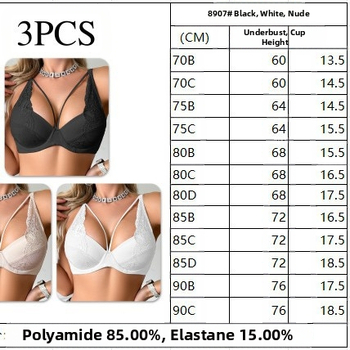 Push-Up σουτιέν με πλήρη κύπελλο, σταθερά διπλά λουριά, πίσω διπλό ζεύος αγκιστρωμάτων-ματιών (Κύριο ύφασμα: νάιλον 80–90%; Επένδυση: σπαντέξ; Τύπος κύπελλου: πλήρες; Τύπος καλουπώματος: λεπτό)