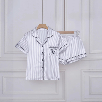 Σετ casual με 3D-εφέ εκτύπωσης, μίγμα πολυεστέρα-ελαστάν, μανίκια 3/4, Καλοκαίρι 2025