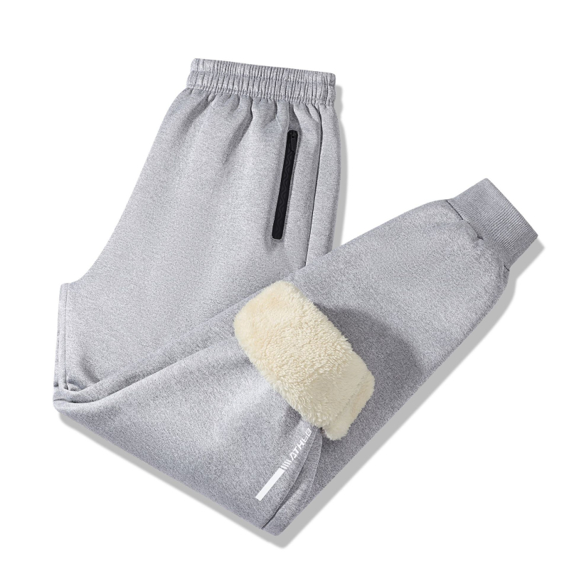 Vīriešu flīses bikses, brīvā piegriezuma, vidējā josta, regulējams auklas aizdare, ziemas