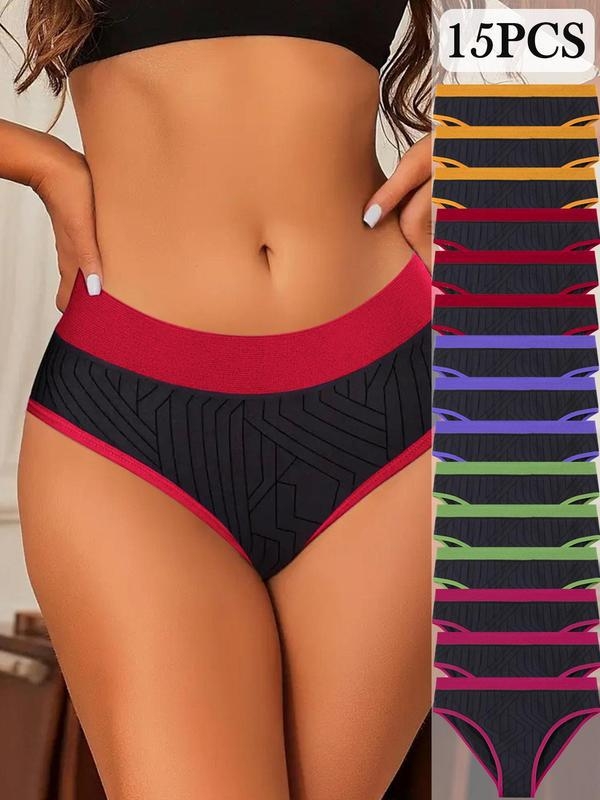 Női bugyi kontrasztos szegéllyel, puha és légáteresztő pamutból, magas derekú
