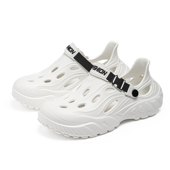 Ανδρικά σανδάλια Crocs στυλ, ελαφριά και διαπνέοντα, EVA επάνω και σόλα EVA, στρογγυλή μύτη, casual με κλειστό δάχτυλο, καλοκαίρι 2025, σόλα φτιαγμένη με έγχυση