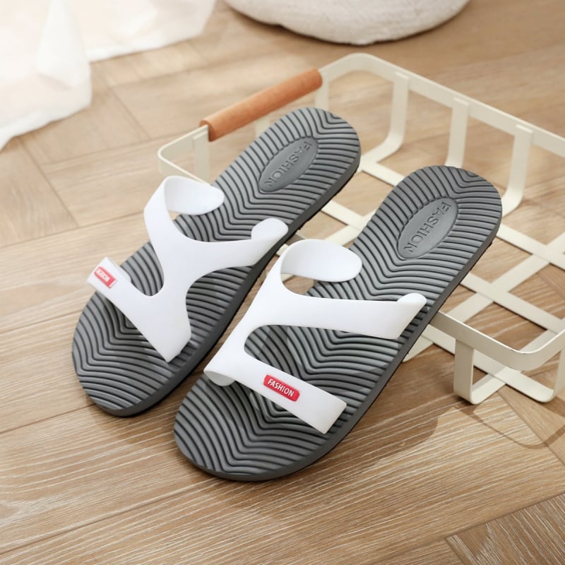 Slapi bărbați cu deget deschis, partea superioară din PVC, talpă EVA, curele cu cataramă dublă, pentru interior și exterior