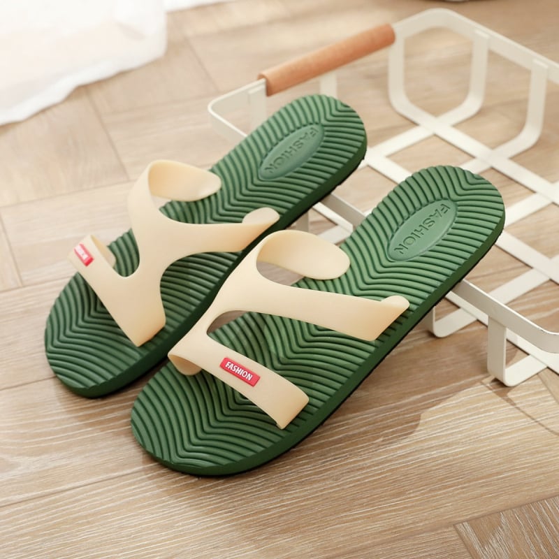 Slapi bărbați cu deget deschis, partea superioară din PVC, talpă EVA, curele cu cataramă dublă, pentru interior și exterior