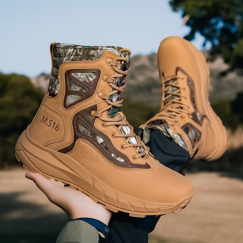 Y-2516 Universālās taktiskās kurpes — tuksneša stila, āda un zamšāds no liellopa ādas, piemērotas pārgājieniem, treniņiem un ārējām aktivitātēm