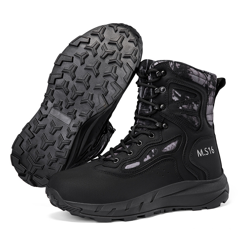 Y-2516 Universālās taktiskās kurpes — tuksneša stila, āda un zamšāds no liellopa ādas, piemērotas pārgājieniem, treniņiem un ārējām aktivitātēm