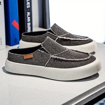 Vīriešu ikdienas slip-on kurpes ar Xishi Velvet augšdaļu un konopas pinētā zolē, plakana zole
