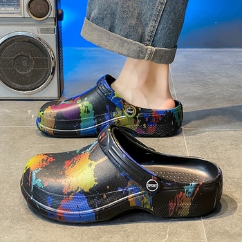 Sandalai - EVA viršus ir EVA padas, Slip-On, Vyrams, Kasdieniai, Kvėpuojantys, Priešslydiniai