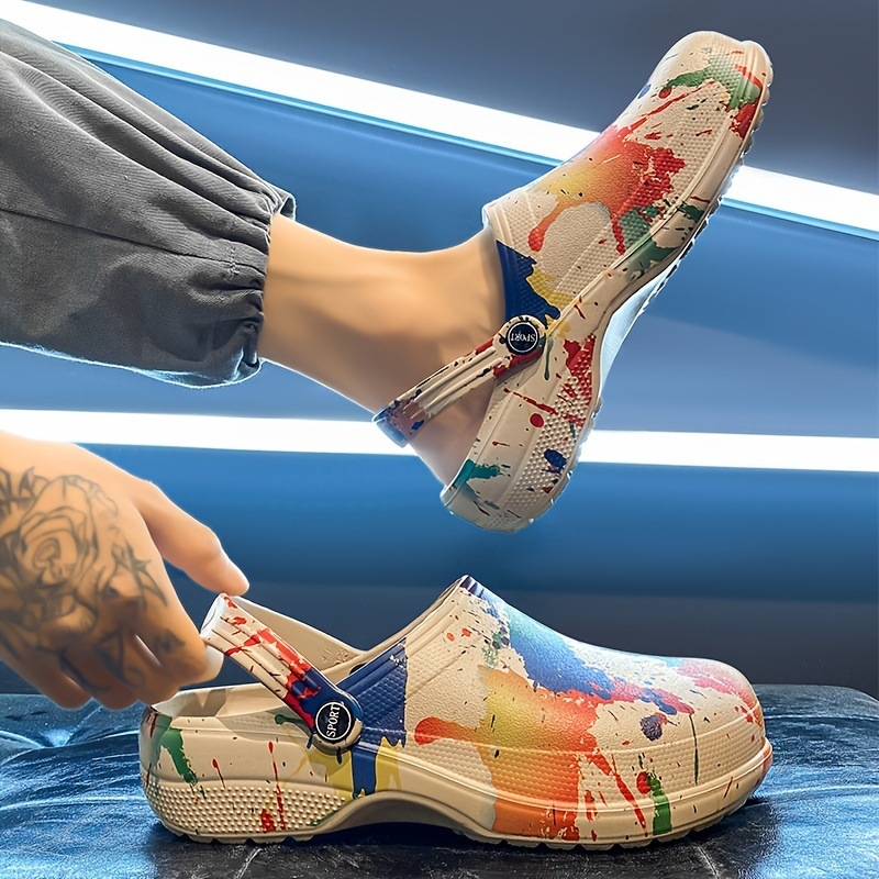 Sandalai - EVA viršus ir EVA padas, Slip-On, Vyrams, Kasdieniai, Kvėpuojantys, Priešslydiniai