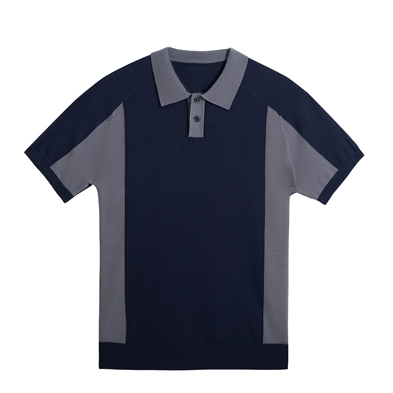 Adīta krekliņa ar Turn-Down apkakli, īsās piedurknes, brīvs piegriezums, smalks adījums, viskoze 72%, Rudens 2025