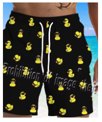 Vīriešu 3D Hawaii peldšorti – brīvs griezums, īss garums, vasaras audums no poliestera/acetāta maisījuma, nedaudz elastīgi