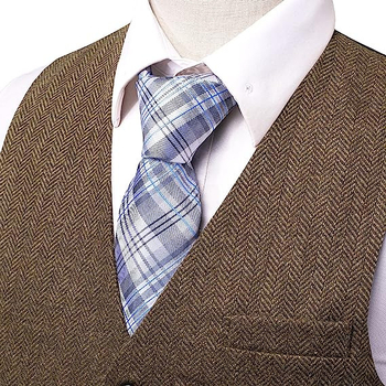 Мъжка рок жилетка Slim-Fit, еднобортова, пайетна бродерия, 3 мм пайети, 100% полиестер