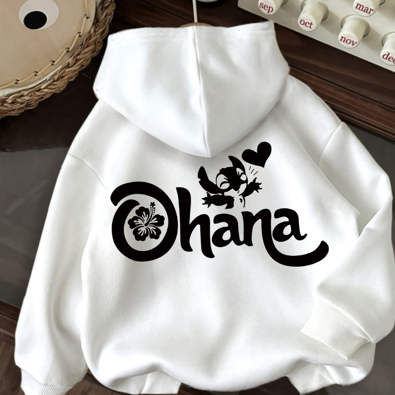 Sieviešu kapucīsa džemperis ar karikatūras grafiku, mīksta fleece oderējums, aukla kapucei, brīvs piegriezums, garas piedurknes, poliesters