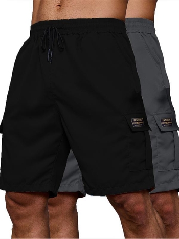 Vīriešu šorti - jēra vilnas flīsa audums, taisns piegriezums, garš kāju garums, vidēja elastība, ielu stils