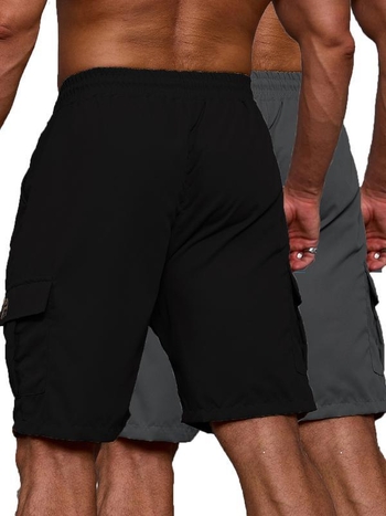 Vīriešu šorti - jēra vilnas flīsa audums, taisns piegriezums, garš kāju garums, vidēja elastība, ielu stils