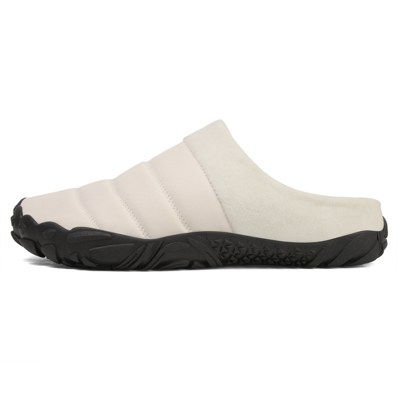 Ανδρικές χειμωνιάτικες παντόφλες εσωτερικού χώρου με ζεστή επένδυση, αδιάβροχο υφασμάτινο επάνω μέρος, σόλα καουτσούκ, στρογγυλή μύτη, χοντρή φτέρνα