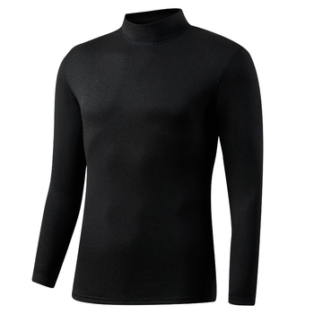 Ανδρικό μακρυμάνικο εσωρούχο βάσης με ημι-υψηλό γιακά, πολυεστερικό φλίς, παχύ ύφασμα 201-250 g/m²