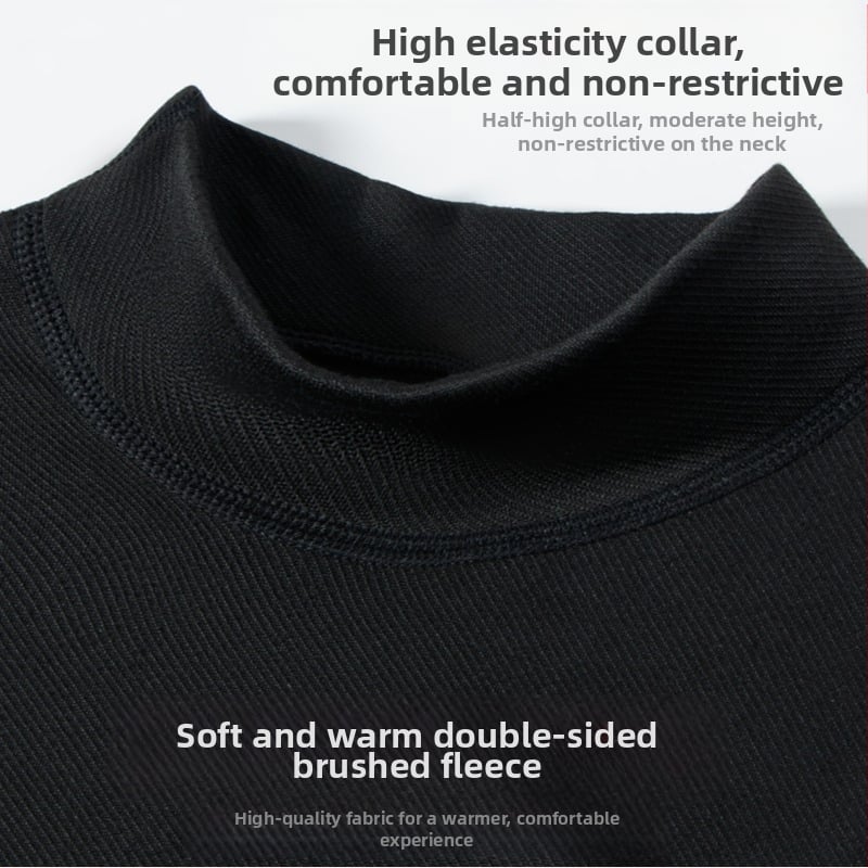 Meeste poolkõrge kaelusega aluskiht, pikad varrukad, polüesterfliis voodriga, paksus 201-250 g/m²