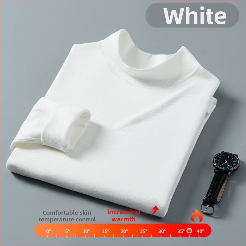 Ανδρικό μακρυμάνικο εσωρούχο βάσης με ημι-υψηλό γιακά, πολυεστερικό φλίς, παχύ ύφασμα 201-250 g/m²