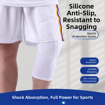 Elpojoši ceļgalu sargi no poliestera, pretslīdes aizsardzība patellai, piemēroti basketbolam un riteņbraukšanai