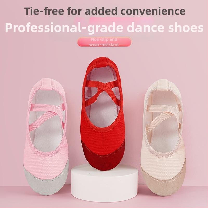 Deju kurpes - ādas zole, augšējā daļa: audums, Balets un modernas dejas, Bērniem (Meitenēm), Līdzsvars