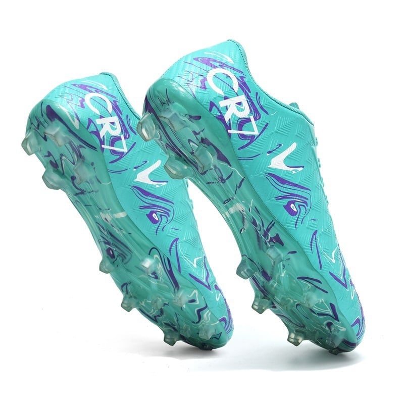 Bērnu futbola kurpes - priekšējais šņorējums, izturīgas, zems augšdaļas, sintētiskā āda augšdaļa, pretslīdēšanas zole