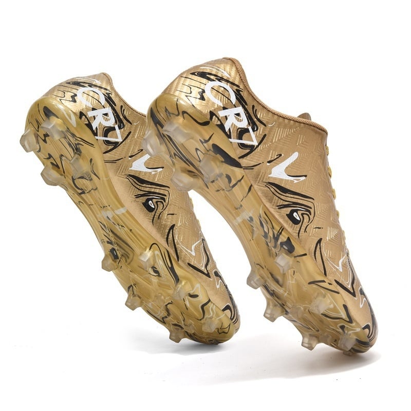 Bērnu futbola kurpes - priekšējais šņorējums, izturīgas, zems augšdaļas, sintētiskā āda augšdaļa, pretslīdēšanas zole