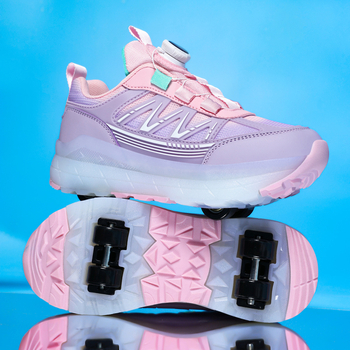 Bērnu Heelys kurpes ar dubultrindu PU ritenīšiem, LC181, universālas