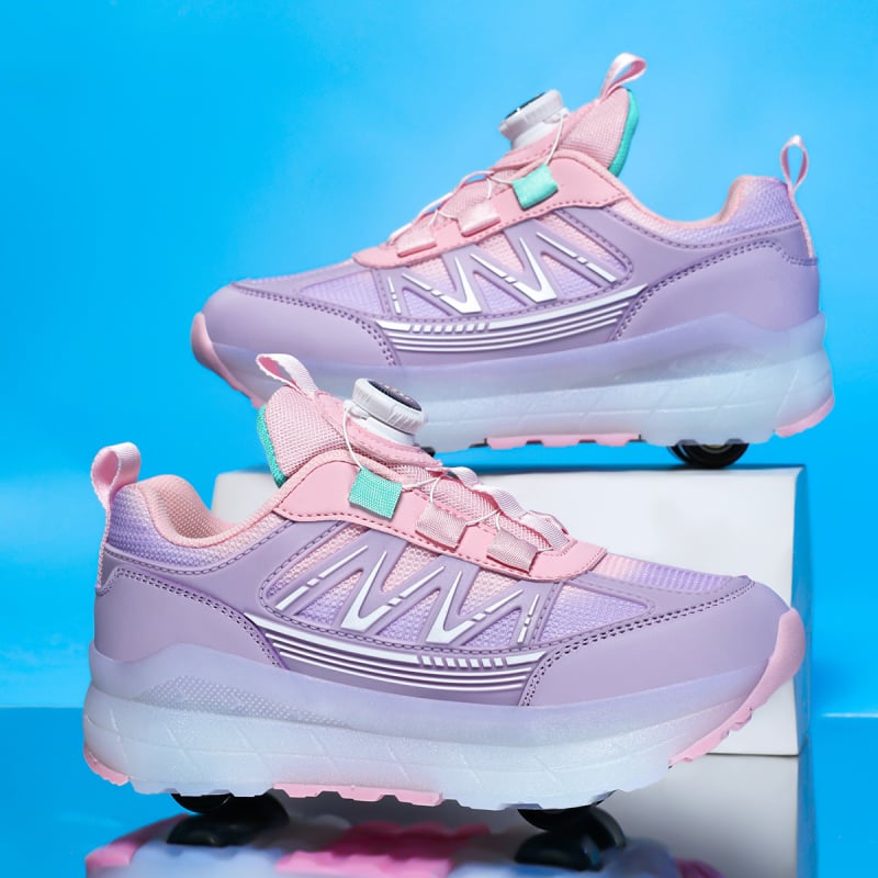 Bērnu Heelys kurpes ar dubultrindu PU ritenīšiem, LC181, universālas