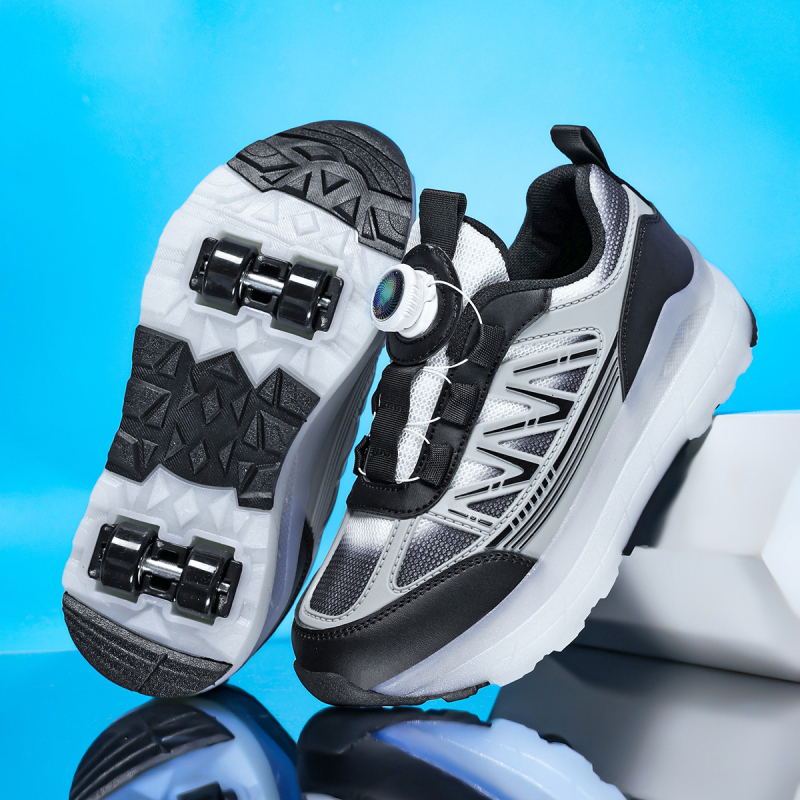 Bērnu Heelys kurpes ar dubultrindu PU ritenīšiem, LC181, universālas