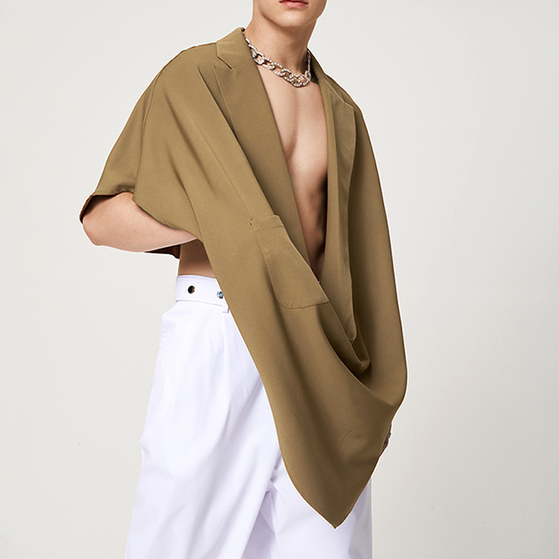 Ikdienas vestes, brīvs griezums, 100% poliesteris, ielu stils, asā mala