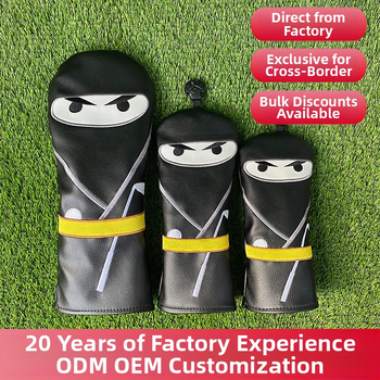 Peter Allis S-108 golfa galvas vāciņš, PU + samts, logotipa druka, pielāgota apstrāde