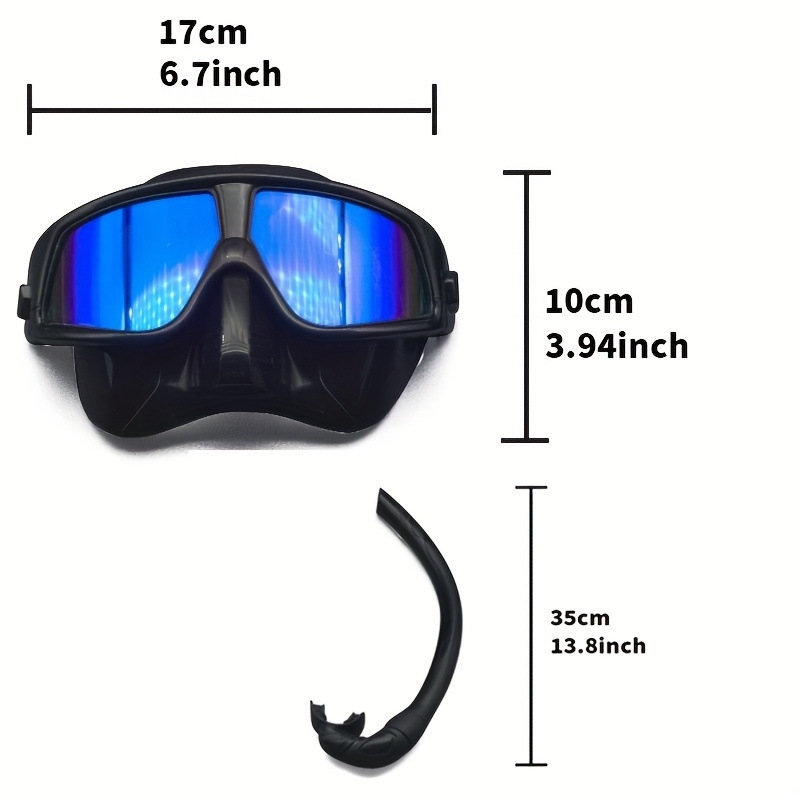 Snorkel brilles ar anti-noplūdi funkciju, Model jd601101851378354, Vinylon materiāls, Pieaugušajiem vīriešiem