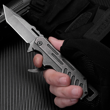 Πτυσσόμενο μαχαίρι από ατσάλι D2, υψηλή σκληρότητα, για εξωτερική επιβίωση, φορητό πολυλειτουργικό εργαλείο