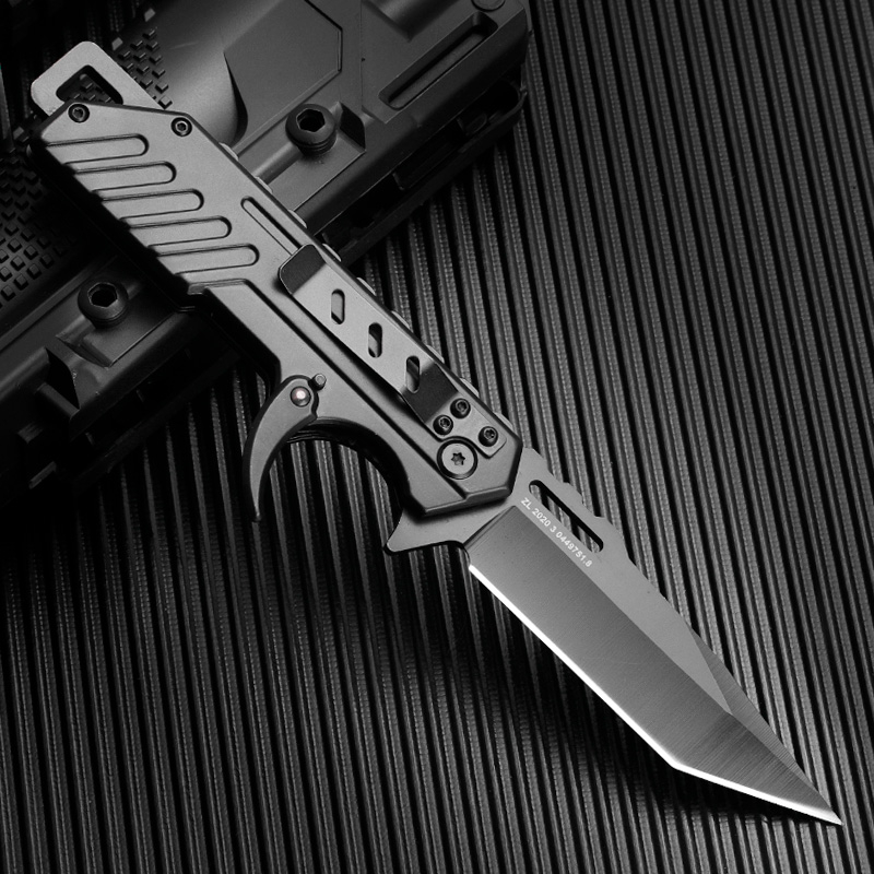 Πτυσσόμενο μαχαίρι από ατσάλι D2, υψηλή σκληρότητα, για εξωτερική επιβίωση, φορητό πολυλειτουργικό εργαλείο