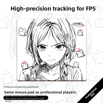 Žaidimų stalinis pelės kilimėlis su riešo atrama, gumos paviršius, vienpusis, siūti kraštai, logotipo spauda