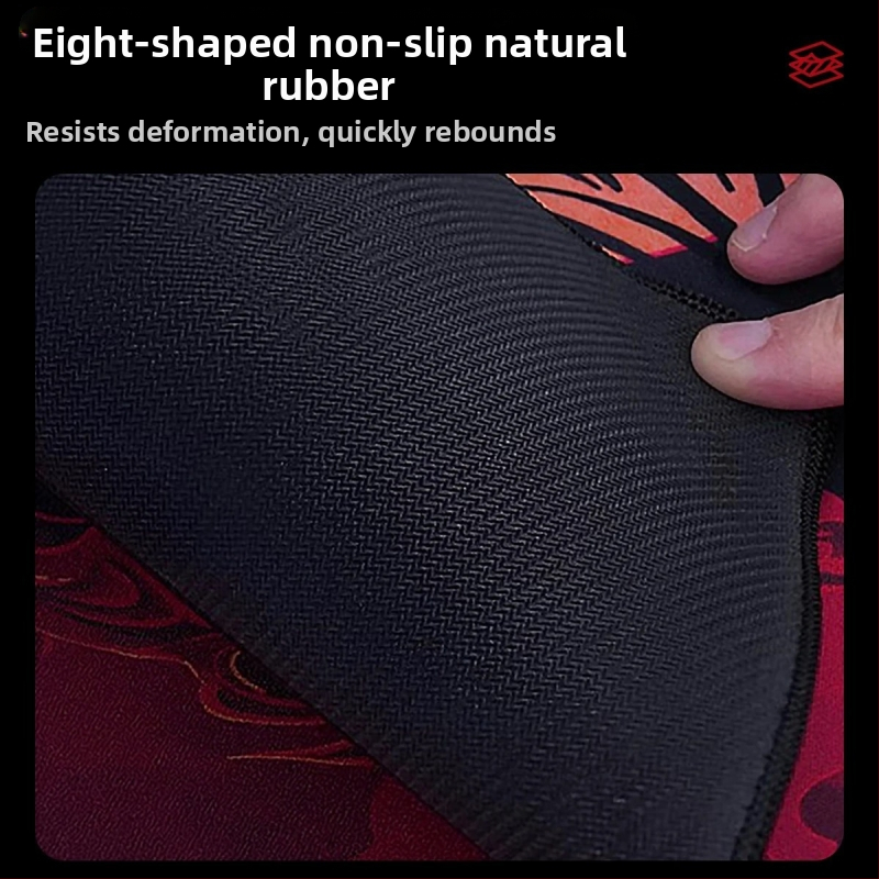 Žaidimų stalinis pelės kilimėlis su riešo atrama, gumos paviršius, vienpusis, siūti kraštai, logotipo spauda